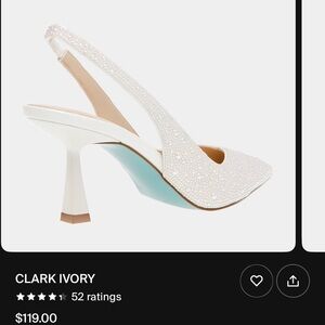 Betsy Johnson Clark Ivory Sling Back Pump Heels